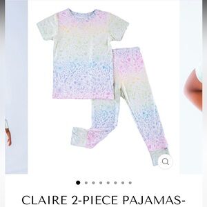 Birdie Bean Bamboo 2T Short Sleeve + Pants Claire Pajama Set NWT